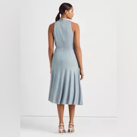 Pastel blue glam from Ralph Lauren ✨✨ NWT Foil-Print Cocktail Dress - Picture 11 of 12